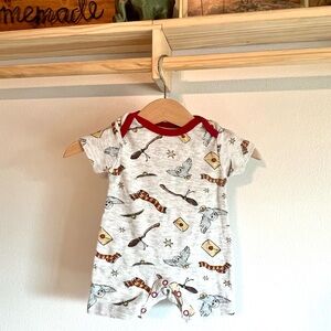 Warner Bros White and Red Bodysuit One Piece